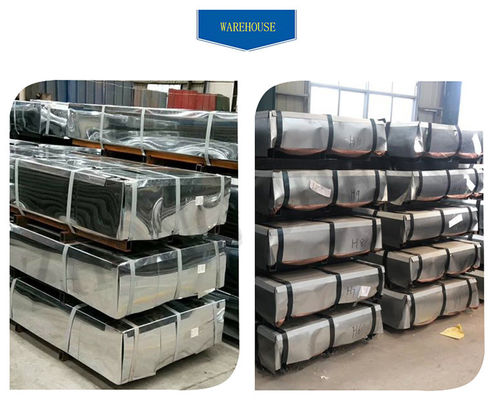 Fogli di tetto galvanizzati per edifici Prime 0,45 mm/0,48 mm Spessore espandere Larghezza 1000 mm Servizio di lavorazione del decollaggio
