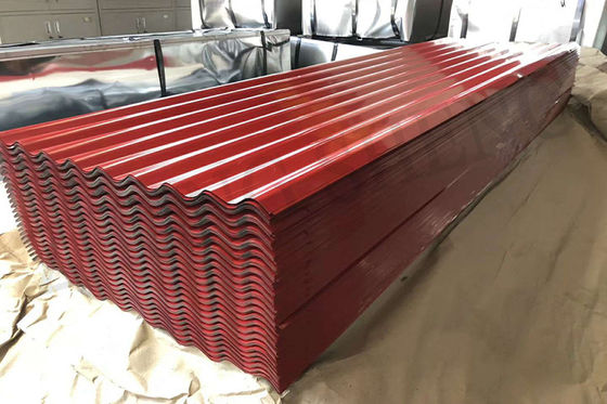RAL9003 RAL3002 3,66m lunghezza PPGI fogli di copertura con durezza media e 8-30/5-30um primer rivestimento