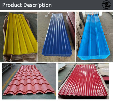 Oceano Blu 0,18 mm Color Coated Dipinto IBR Acciaio ondulato PPGI Piastra di copertura con piena durezza e superficie galvanizzata