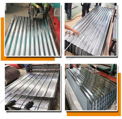 Regolare Spangle IBR Forma T 0,5 mm 0,6 mm 0,7 mm Spessore zinco rivestito Z120g GI copertura galvanizzata lamiera ondulata