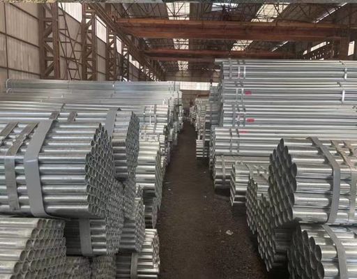 Servizio di lavorazione di foratura non in lega 1,2 mm 1,5 mm spessore 6 m lunghezza tubo di acciaio rotondo galvanizzato a caldo per impilare