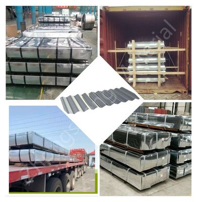 28 calibro lamiera di ferro ondulato galvanizzata 5,8m lunghezza Z61-Z90 rivestimento GI copertura lamiera ondulata con standard ASTM