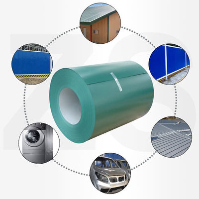 Coil in acciaio GI / PPGI / Coil in acciaio galvanizzato rivestito di colore con certificato ROHS e larghezza di 100-1250 mm nella larghezza richiesta