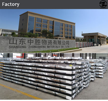 Z10-Z29 Rivestimento RAL 9047 e RAL 9002 Lastra galvanizzata metallica per la copertura di case