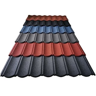Pietra rivestita in acciaio piastrella di tetto piastrella romana con rivestimento in zinco da 20 g-275 g/m2 e certificazione PVOC