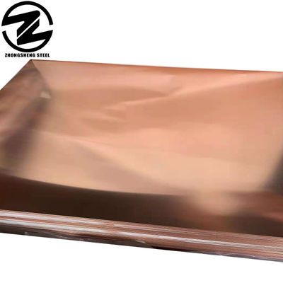 99.99% Piastra di rame di bronzo puro Metal Piastra di rame rosso Personalizzato Termine CIF CFR FOB Ex-Work Piastra di acciaio placcata in rame