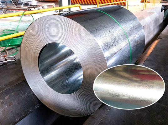 JIS Standard Big Spangle Galvanized Steel Coil Z275 con spessore di 0,35 mm e peso della bobina da 3 a 8 tonnellate