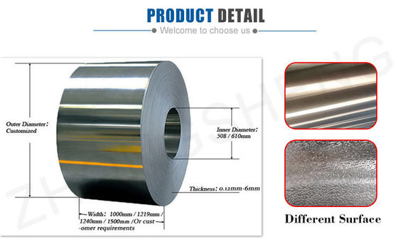 1200 bobina di alluminio con superficie rivestita galvanizzata con spangolo regolare e spessore di 0,3 mm, 1,0 mm e 0,8 mm