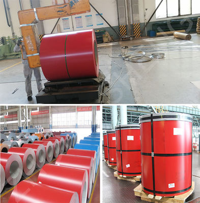 0.12-1mm Spessore PE pieno duro PVDF Color Coated Zinc Iron Roll Prepainted Steel Galvanized PPGI Coil per foglio di copertura