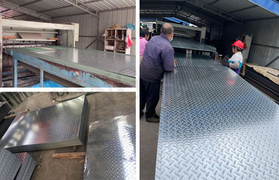 ASTM 600MM 800MM Larghezza piastra di grado A36 piastra di acciaio galvanizzato a quadri per piastra navale