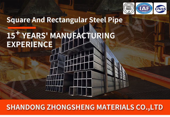 100 x 100 x 4 mm ASTM Steel Profile MS Square Tube con fatturazione per peso effettivo e spessore 0,8-12,75 mm