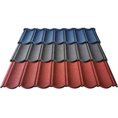 Materiali per la costruzione del tetto Tecnologia tedesca Pietra colorata rivestita Metalli per il tetto Piastrelle per il tetto Acciaio di alta qualità Isolato