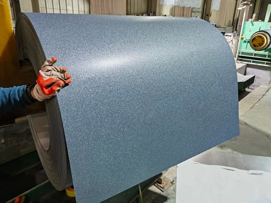 Z121-Z180 Rivestimento di bobine di acciaio rivestite di colore di spessore 0,12-1,2 mm con finitura superficiale rugosa in rilievo e certificato ISO