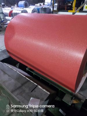 Z121-Z180 Rivestimento di bobine di acciaio rivestite di colore di spessore 0,12-1,2 mm con finitura superficiale rugosa in rilievo e certificato ISO
