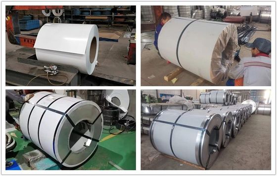 0.35*1219mm Dimensione Ral 9003 Preverniciato Galvanizzato PPGI Coil d'acciaio Grado DX51D Z/SGCC/DC01 Z/DC51D Z 3-5 tonnellate Peso della bobina