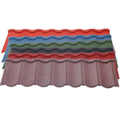 Materiale grezzo PVC ASA Coating Bond Colorato Pietra Rivestito Piastrelle per il tetto per il design moderno Sole Terracotta Metallico sistema di copertura