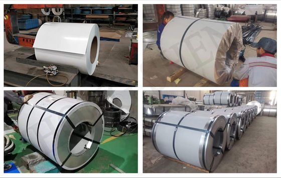 Colore 0.5*1220mm Galvalume Bianco PPGL/PPGI Color Coil con tecnica laminata a freddo