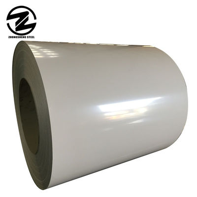 Lunghezza in bobina 65mn laminato a caldo laminato a freddo / galvanizzato bobine di acciaio PPGI per foglio di tetto in RALColor