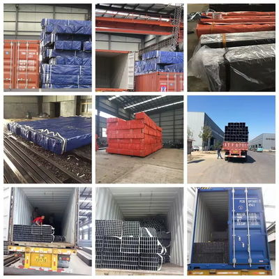 Scaffolding professionale Q235 120x120mm Dimensione 6m Lunghezza GI tubo quadrato galvanizzato per strutture di costruzione