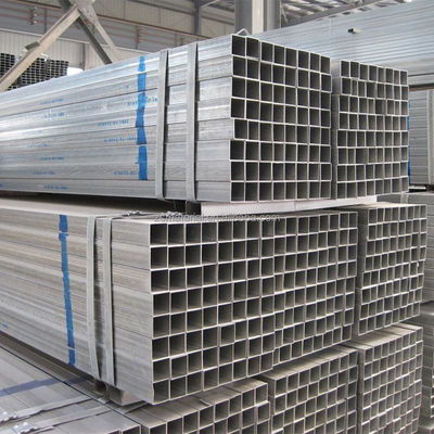 Tubi di acciaio galvanizzati quadrati e rettangolari con durezza media dura 1-12 m di lunghezza