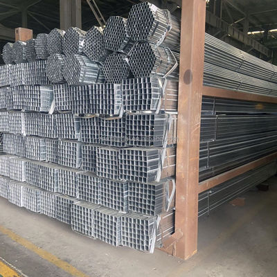 Tubi di acciaio galvanizzati quadrati e rettangolari con durezza media dura 1-12 m di lunghezza