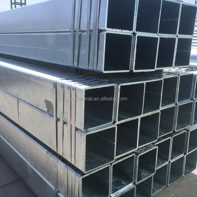 Tubi di acciaio galvanizzati quadrati e rettangolari con durezza media dura 1-12 m di lunghezza
