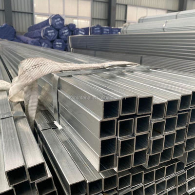 Tubi di acciaio galvanizzati quadrati e rettangolari con durezza media dura 1-12 m di lunghezza