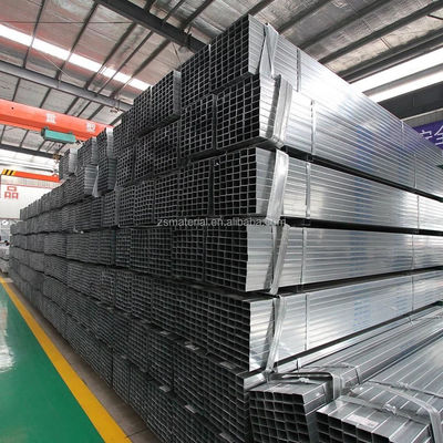 Tubi di acciaio galvanizzati quadrati e rettangolari con durezza media dura 1-12 m di lunghezza