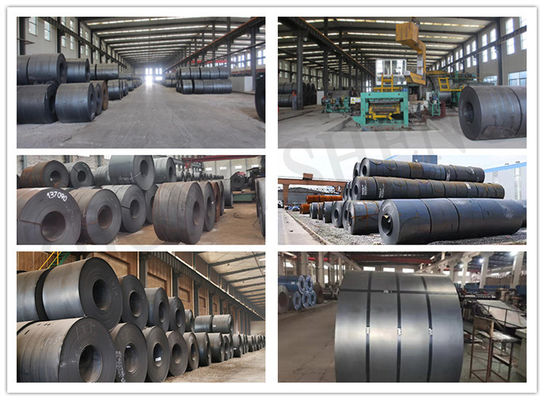 Q195 Q215 Q235 Q255 Q275 Q355 Ss400 Skin Pass Carbon Coil Slit Hrc Hot Rolled Carbon Steel Coil con piastra contenitore