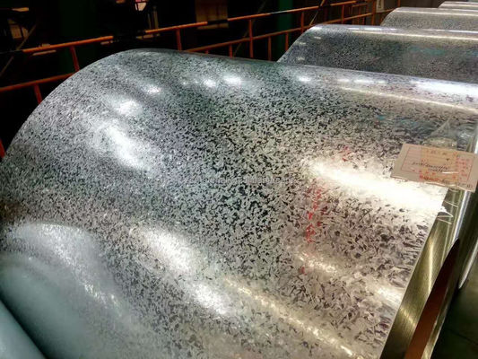 Spangolo minimo 0,6 mm bobina di acciaio Z275 bobina di acciaio galvanizzato immersa a caldo foglio Gi per il tetto foglio Spangolo regolare