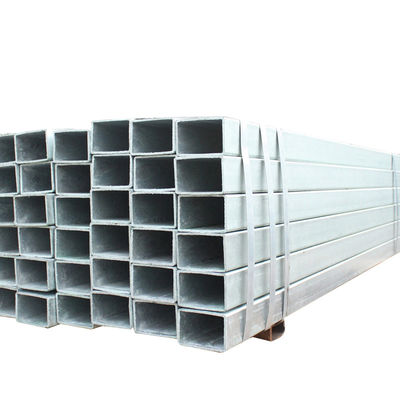 25*50 Ms Tubo Gi Rectangular Hollow 10*10 Tubo di acciaio galvanizzato Tubo quadrato con spessore 1,5-4 mm