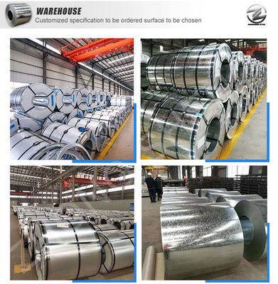 0.8mm 1mm 2mm bobina di acciaio galvanizzato colorato G550 DX51D GI bobina di taglio fogli durezza piena durezza