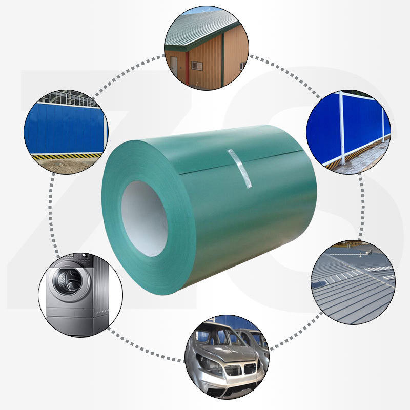 Coil in acciaio GI / PPGI / Coil in acciaio galvanizzato rivestito di colore con certificato ROHS e larghezza di 100-1250 mm nella larghezza richiesta