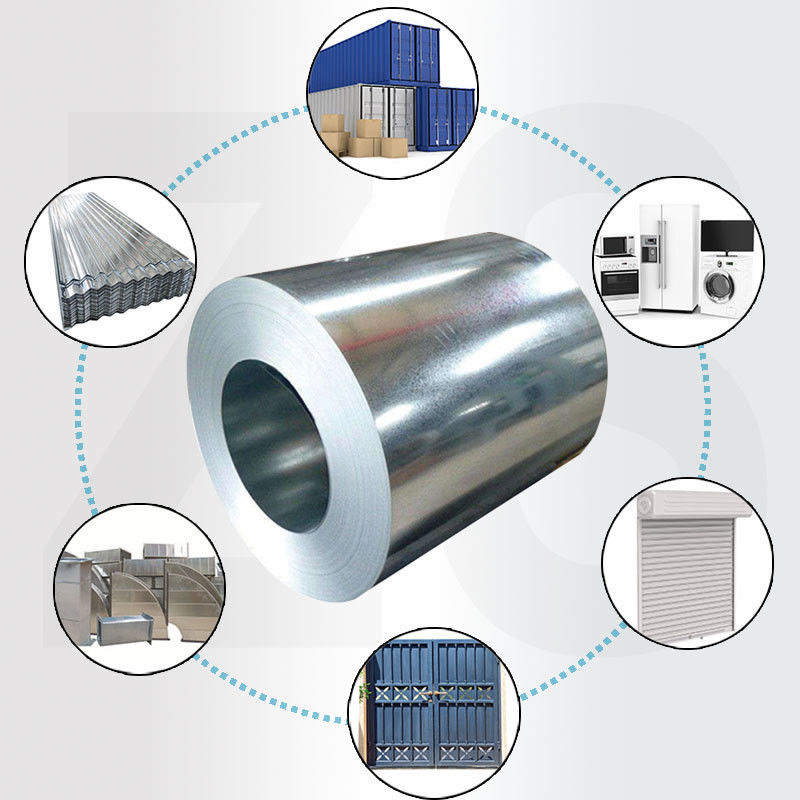 Dx51D Z275 Fogli di metallo zincato galvanizzato bobine galvanizzate a caldo bobine in acciaio con rivestimento 508mm/610mm bobina ID Z30-Z40