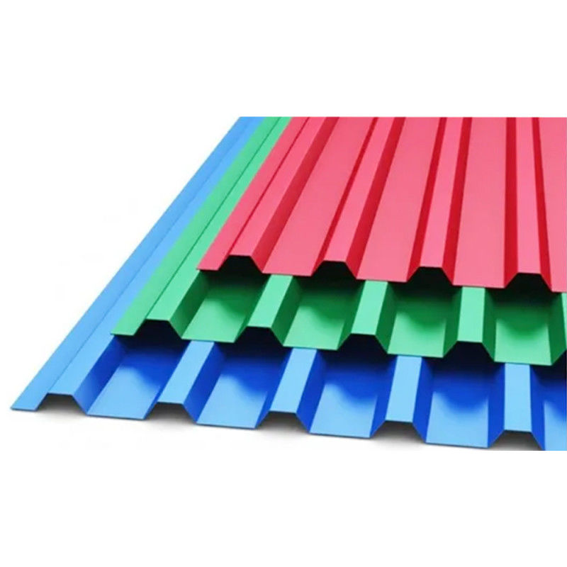 DX51D GI Ppgl ibr ppgi metallo Galvanizzato ondulato Rivestito di colore Piastra di copertura in acciaio con lunghezza 2001-3600mm