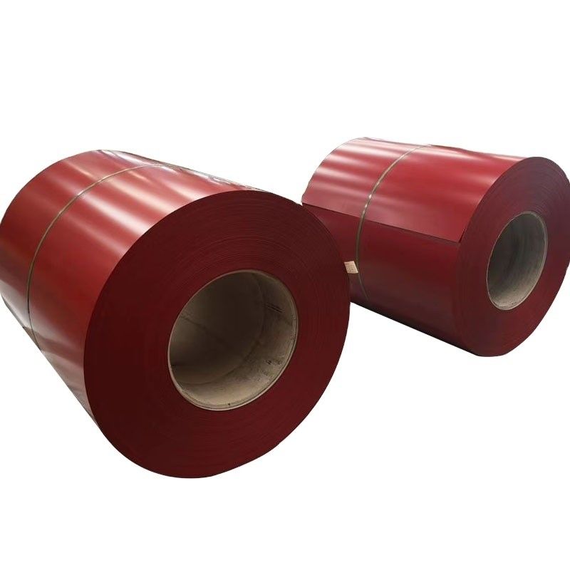 PPGI bobina di acciaio spessore 0,12-1,2 mm colore rosso verde blu rivestito preverniciato galvanizzato con campione libero e tolleranza ± 1%