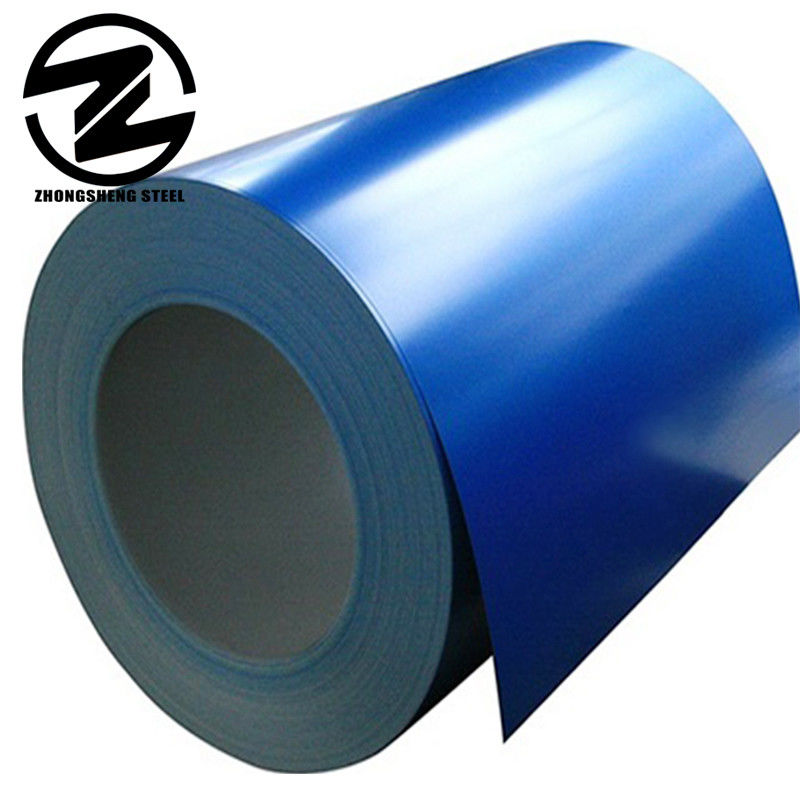 3-5 tonnellate Peso della bobina Z121-Z180 Rivestimento RAL5017 Blu Preverniciato PPGI Bobina di acciaio 0,21*914mm